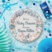 ジャングルサファリグリーンリーベビーシャワーパーティー ペーパープレート (パーティー)