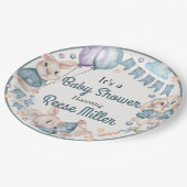 ジャングルサファリグリーンリーベビーシャワーパーティー ペーパープレート (アングル)