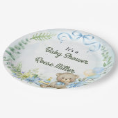 ジャングルサファリグリーンリーベビーシャワーパーティー ペーパープレート (アングル)