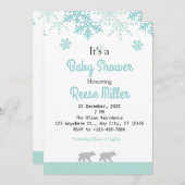 ジャングルサファリグリーンリーベビーシャワーパーティー 招待状 (正面/裏面)