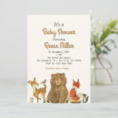 ジャングルサファリグリーンリーベビーシャワーパーティー 招待状 (スタンド正面)