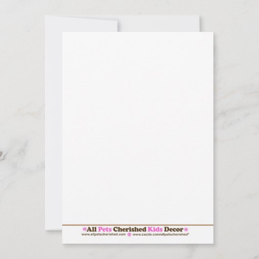 ジャングルサファリグリーン5 x 7ベビーシャワー招待状 招待状 (裏面)