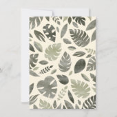 ジャングルサファリストーリーブックワイルドワン男の赤ちゃん 招待状 (裏面)