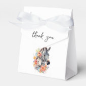 ジャングルサファリゼブラフローラベビーシャワー フェイバーボックス (正面サイド)