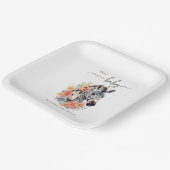 ジャングルサファリゼブラフローラベビーシャワー ペーパープレート (傾斜あり)