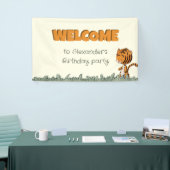 ジャングルサファリタイガーウェルカムバースデーパーティー 横断幕 (トレードショー)