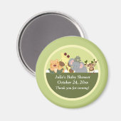 ジャングルサファリタイガーキリン象モンキーの好意 マグネット (正面/裏面)