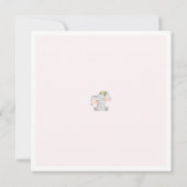 ジャングルサファリトラックガールピンクのベビーシャワー 招待状 (裏面)