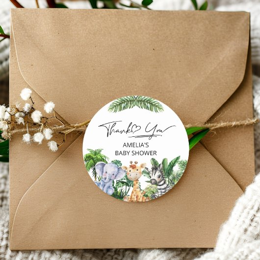 ジャングルサファリトロピカルサンキューアニマル ラウンドシール