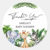 ジャングルサファリトロピカルサンキューアニマル ラウンドシール (正面)