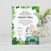 ジャングルサファリドライブバイベビーシャワー招待状 (スタンド正面)