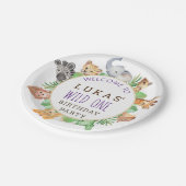 ジャングルサファリバースデーパーティー紙プレート ペーパープレート (アングル)