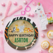 ジャングルサファリバースデーパーティ紙プレート ペーパープレート (パーティー)