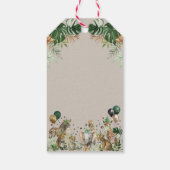 ジャングルサファリパーティーアニマルズボーイ誕生日ありがとう ギフトタグ (裏面)