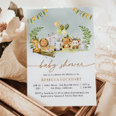 ジャングルサファリパーティーボーイベビーシャワー招待状 招待状