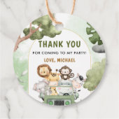 ジャングルサファリパーティー動物1日 フェイバータグ (裏面)