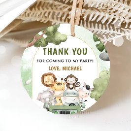 ジャングルサファリパーティー動物1日 フェイバータグ