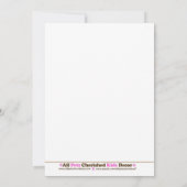 ジャングルサファリピンク5 x 7ベビーシャワー招待状 招待状 (裏面)