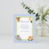 ジャングルサファリブルーサンキューカードフラット サンキューカード (スタンド正面)