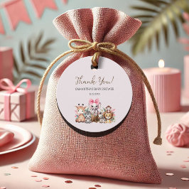 ジャングルサファリベイビーシャワーありがとうラベル フェイバータグ