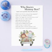 ジャングルサファリベイビーシャワーゲーム チラシ (シングル)