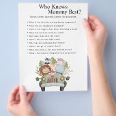 ジャングルサファリベイビーシャワーゲーム チラシ (手)