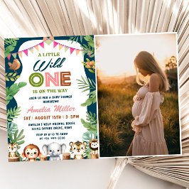 ジャングルサファリベイビーシャワーパーティー写真 招待状