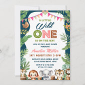 ジャングルサファリベイビーシャワーパーティー 招待状 (正面)