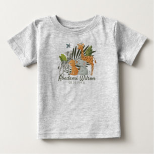 ジャングルサファリベイビーシャワーベビーTシャツ ベビーTシャツ