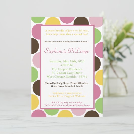 ジャングルサファリベイビーシャワー招待状の5x7 招待状 (スタンド正面)