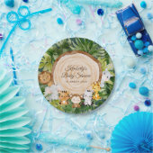 ジャングルサファリベイビーシャワー紙プレート ペーパープレート (パーティー)