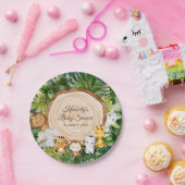 ジャングルサファリベイビーシャワー紙プレート ペーパープレート (パーティー)