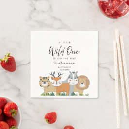 ジャングルサファリベイビーシャワー スタンダードカクテルナプキン