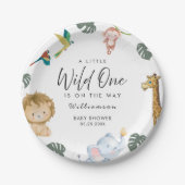 ジャングルサファリベイビーシャワー ペーパープレート (正面)