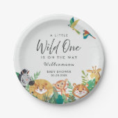ジャングルサファリベイビーシャワー ペーパープレート (正面)