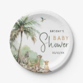 ジャングルサファリベイビーシャワー ペーパープレート (正面)