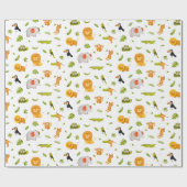 ジャングルサファリベイビーシャワー ラッピングペーパー (フラット)