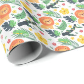 ジャングルサファリベイビーシャワー ラッピングペーパー (ロールコーナー)