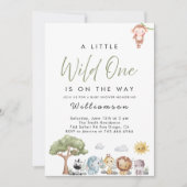 ジャングルサファリベイビーシャワー 招待状 (正面)