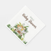 ジャングルサファリベビーアニマルベビーシャワー スタンダードランチョンナプキン (角)