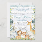 ジャングルサファリベビーシャワー招待状招待状 招待状 (正面)