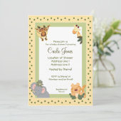 ジャングルサファリベビーシャワー招待状5 x 7サイズ 招待状 (スタンド正面)