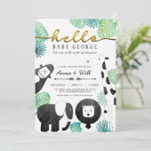 ジャングルサファリベビーシャワー招待状 招待状 (スタンド正面)