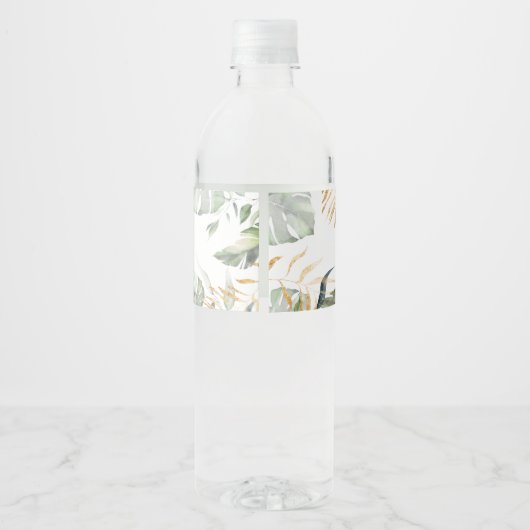 ジャングルサファリボタニカルボーイ赤ちゃんシャワー ペットボトルラベル (裏面)