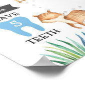 ジャングルサファリボーイファースト誕生日マイルストーン ポスター (角)