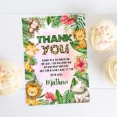 ジャングルサファリボーイ誕生日パーティー サンキューカード