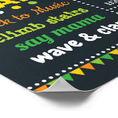 ジャングルサファリボーイ誕生統計誕生日マイルストーン ポスター (角)