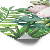 ジャングルサファリマイルストン誕生日ポスター ポスター (角)