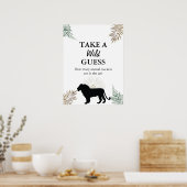 ジャングルサファリライオン動物パーティー推測ゲーム ポスター (キッチン)