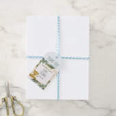 ジャングルサファリライオン赤ちゃんシャワーありがとう ギフトタグ (より糸付き)